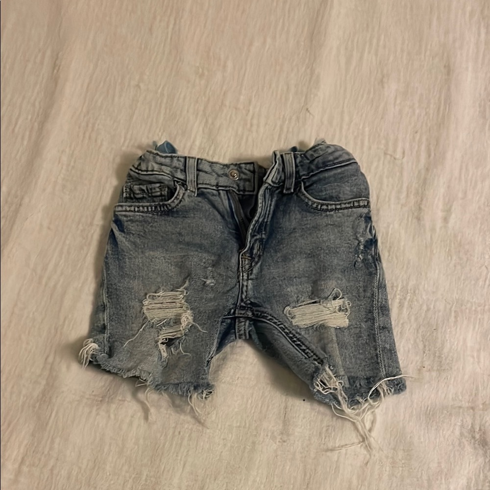 Distressed Denim Kids Shorts